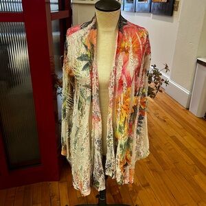 Origami White and Pink Shawl